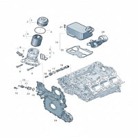 Engine Oil Cooler Gasket 059117070J Compatible with  Audi A4/A5/A6/A7