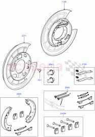 Rear Parking Brake Shoe Set LR031947 Compatible With LAND ROVER DISCOVERY IV (L319) & | LR4 RANGE ROVER SPORT I (L320)