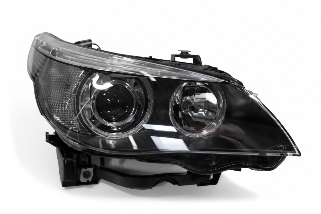 Complete Headlight Assembly ( Bi-Xenon) Left 63127160149 & Right 63127160150 Compatible With BMW E60 E61 (Old) 2003-2007