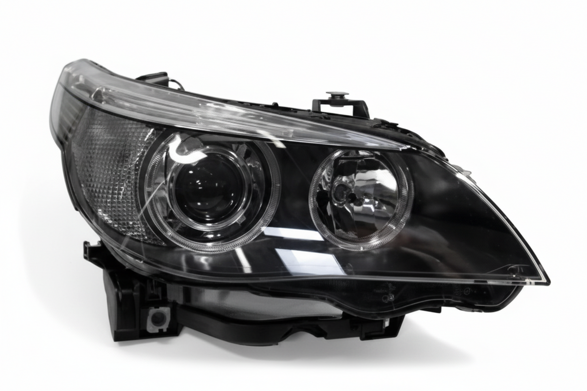 Complete Headlight Assembly ( Bi-Xenon) Left 63127160149 & Right 63127160150 Compatible With BMW E60 E61 (Old)