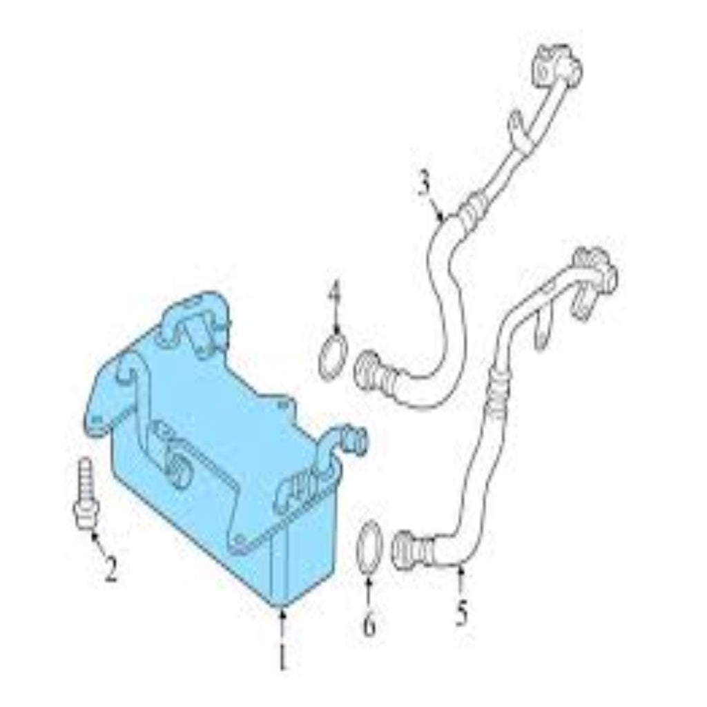 Oil Cooler 4H0317021T  Compatible With AUDI A8 A7 A6