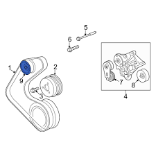 Idler Pulley LR035545 LR010724 Compatible With RANGE ROVER III (L322) RANGE ROVER IV (L405) RANGE ROVER SPORT I (L320) RANGE ROVER SPORT II (L494) Tag no : 9