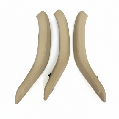Inner Door Pull Handle Leather Cover Left Beige 51417345931 Right 51417345932 Comaptible With BMW X5 X6 F15 F16