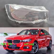 Car Front Headlight Lens Cover Transparent Lamp Shade Headlamp Shell Cover compatible for BMWF34GT-201720