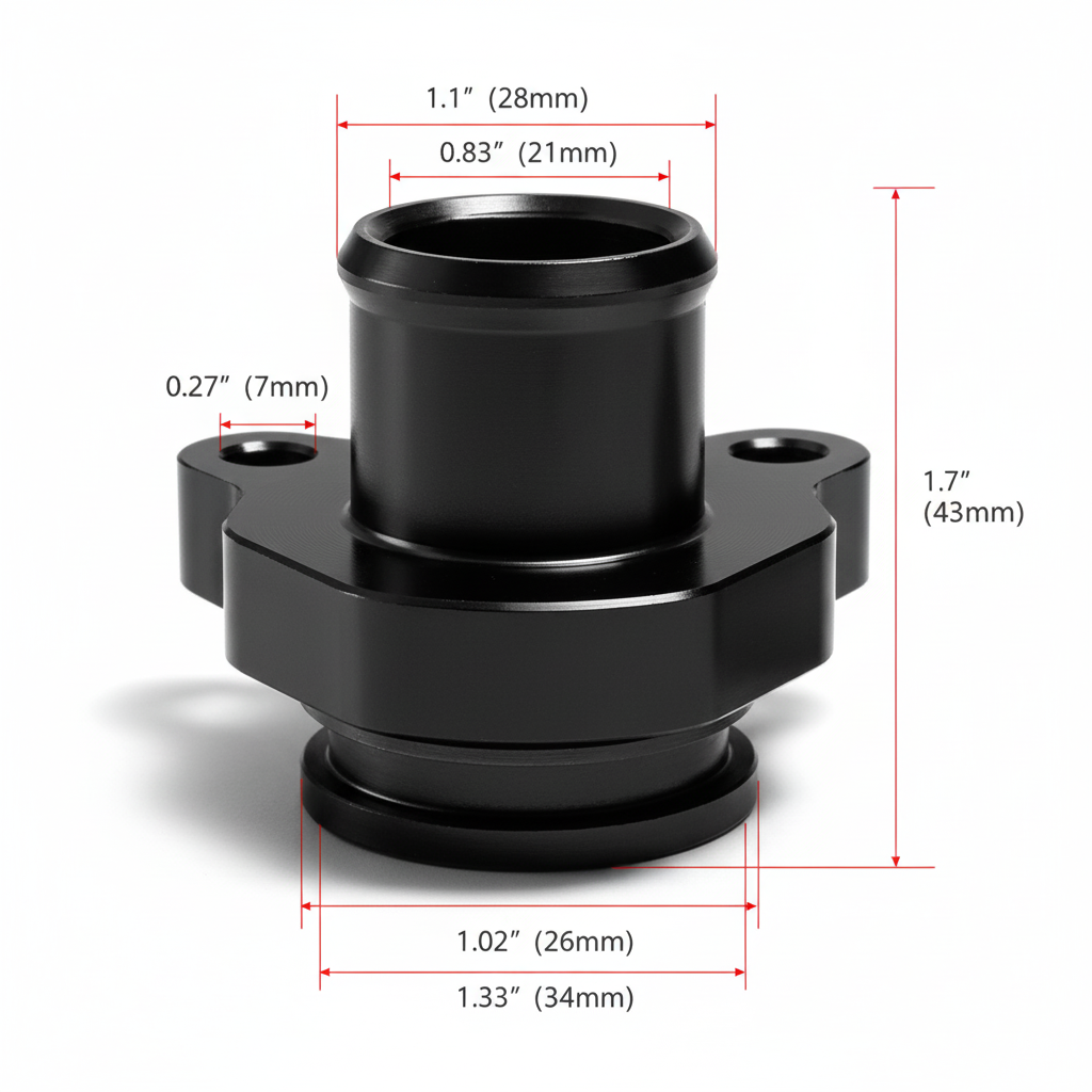Cylinder Block Water Pipe Aluminum Connector 11537591889V Compatible With BMW F25 F26