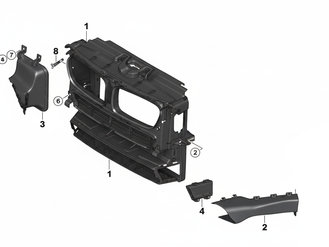 Complete Front Air Duct Bracket 51747210476 Compatible With BMW F25 (2011-18)