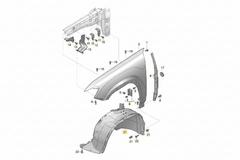 Front Left Fender Liner 3CN805911D Compatible With Volkswagen Atlas (2020-23)