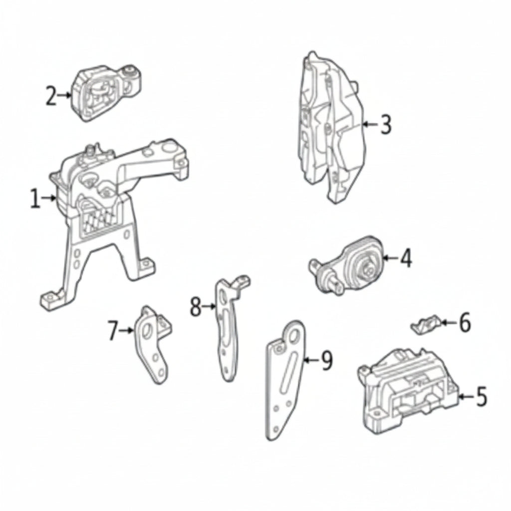 Engine Mounting 2472402800 Compatible With MERCEDES-BENZ A-CLASS (W177)