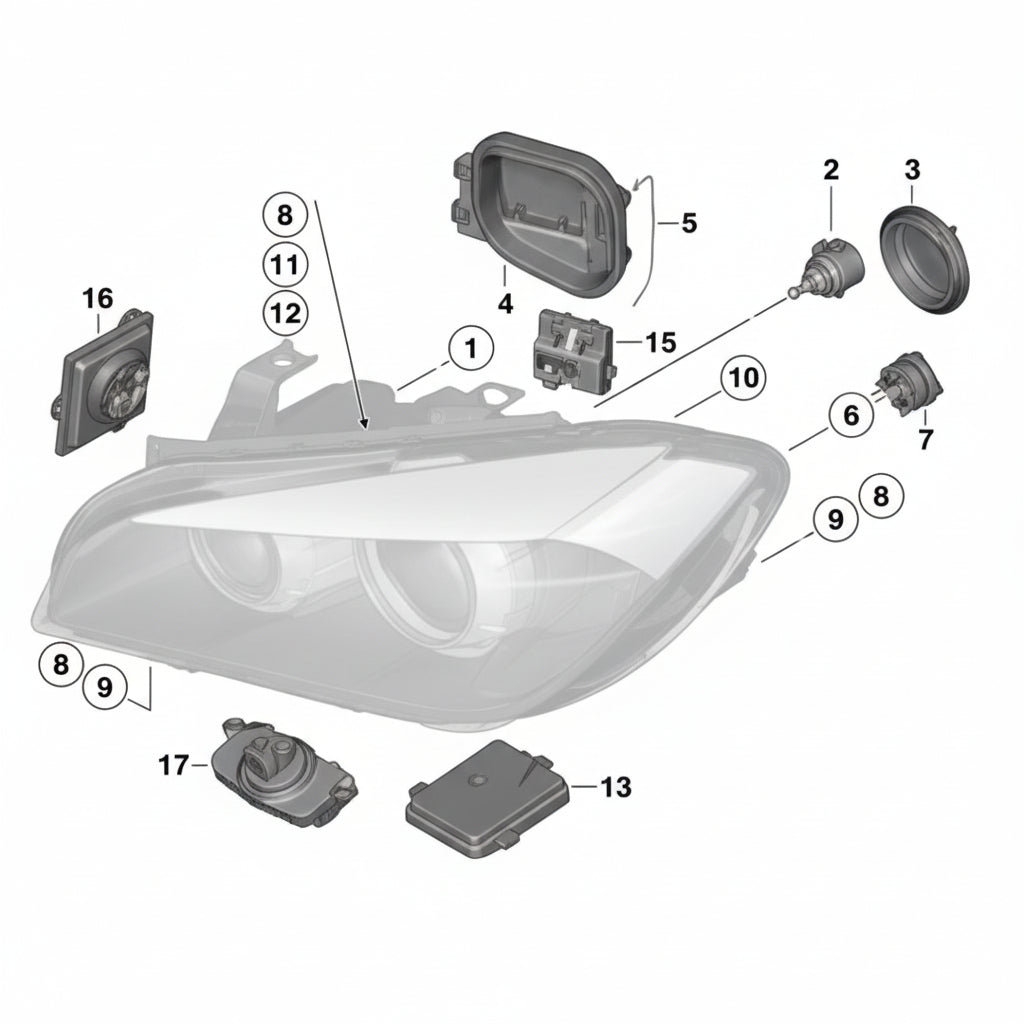 Headlight Ballast 63117237647 63117318327 63127172536 63127250624 For BMW 3 Series E90 & 5 Series F10,  X1 E84,  7 Series F02 Tag-BL-24
