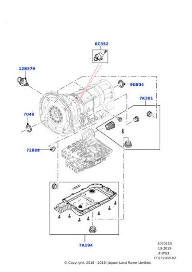 Transmission Oil Pan LR114012 1102298041 8P75XPH Compatible With Land Rover Jaguar Hybird