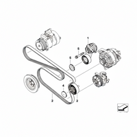 Belt Tensioner With Pulley 11287530314 11287535860 11288624196 Compatible with BMW 3 Series (E90) & 5 Series (E60) & 7 Series (E65, E66, E67) & X1 (E84) & X5 (E70) & X3 (E83)  Tag no: 6