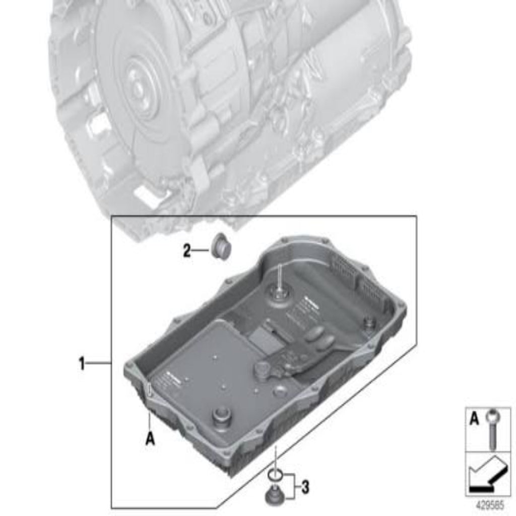 Transmission Oil Pan 24118632188 1087298366 Compatible With BMW 5 F10 2012-2015
