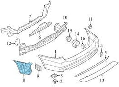 Rear Bumper Bracket Left 51127384465 & Right 51127384466 Compatible With BMW 3 Series (F30) 2012-2018