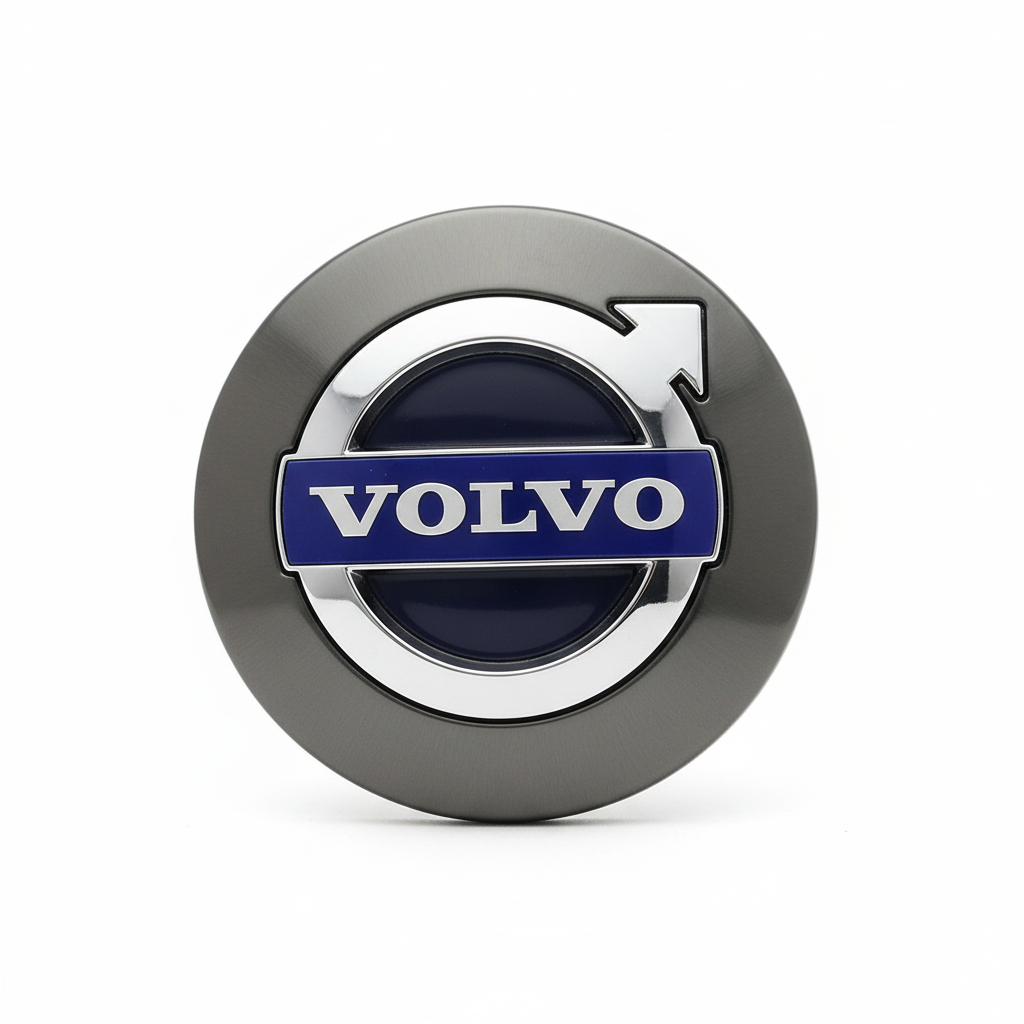 Volvo Gray & Black Alloy Wheel Caps 31373763 Compatible With Volvo XC60 / XC70 / XC90