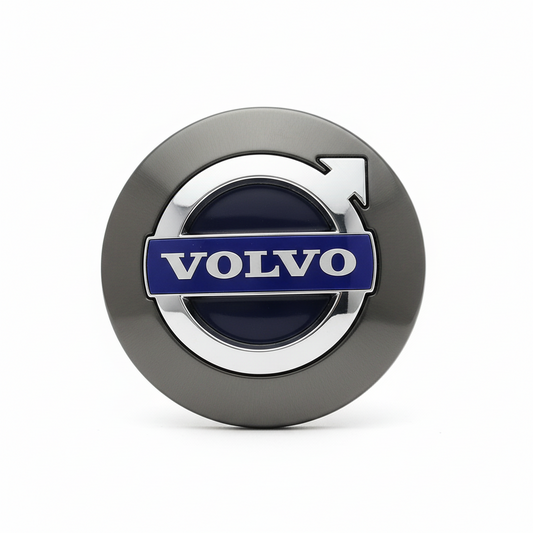 Volvo Gray & Black Alloy Wheel Caps 31373763 Compatible With Volvo XC60 / XC70 / XC90