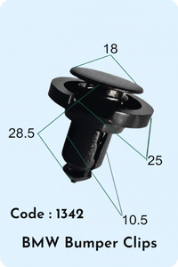 Bumper Clips (Set of 10) Code:486 Compatible With BMW