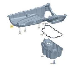 Oil Sump Pan  6510100528 Compatible With MERCEDES-BENZ C-CLASS W204 & CLS C218 & E-CLASS W212 Tag-OP-09