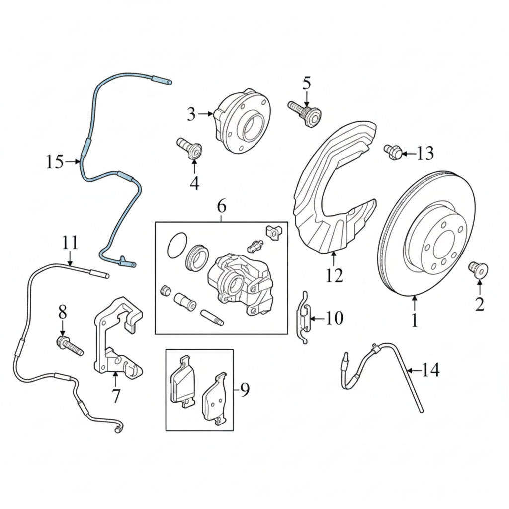 Front Left/Right ABS Wheel Speed Sensor 34526788644 34526855049 34526869292 Compatible With BMW X3 F25 Tag No.