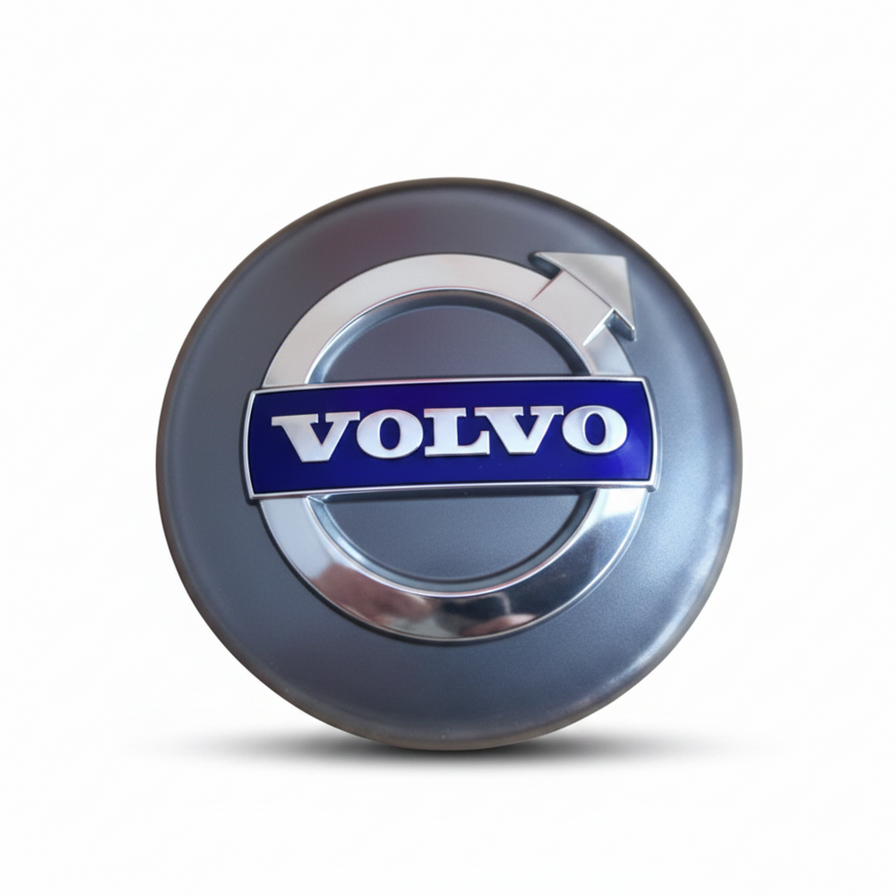 Volvo Gray & Black Alloy Wheel Caps 31373763 Compatible With Volvo XC60 / XC70 / XC90