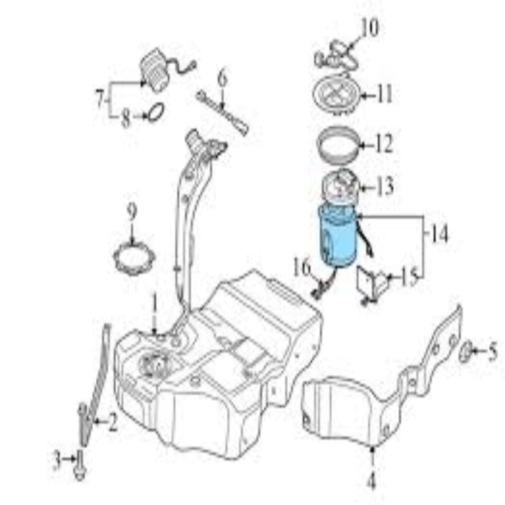 Fuel Pump 3C0919051AK 3AA919051C 3AA919051L 3C0919051AE 3C0919051G 3C0919051P 3C0919087R 3C8919051A Compatible With VW PASSAT B7 (362) Tag No.86