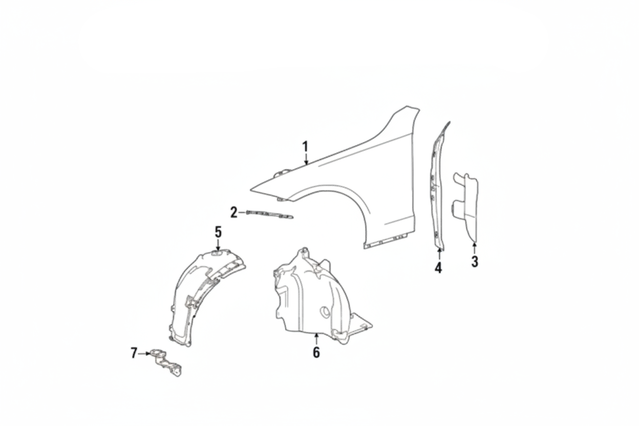 Front Fender Liner Left 2068807304 Compatible With Mercedes Benz W206 (2021-25)