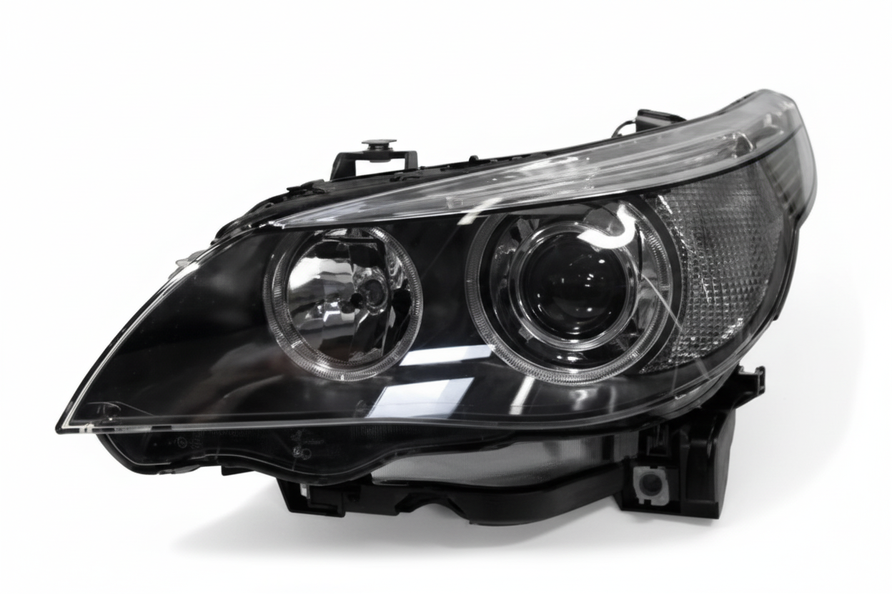 Complete Headlight Assembly ( Bi-Xenon) Left 63127160149 & Right 63127160150 Compatible With BMW E60 E61 (Old) 2003-2007