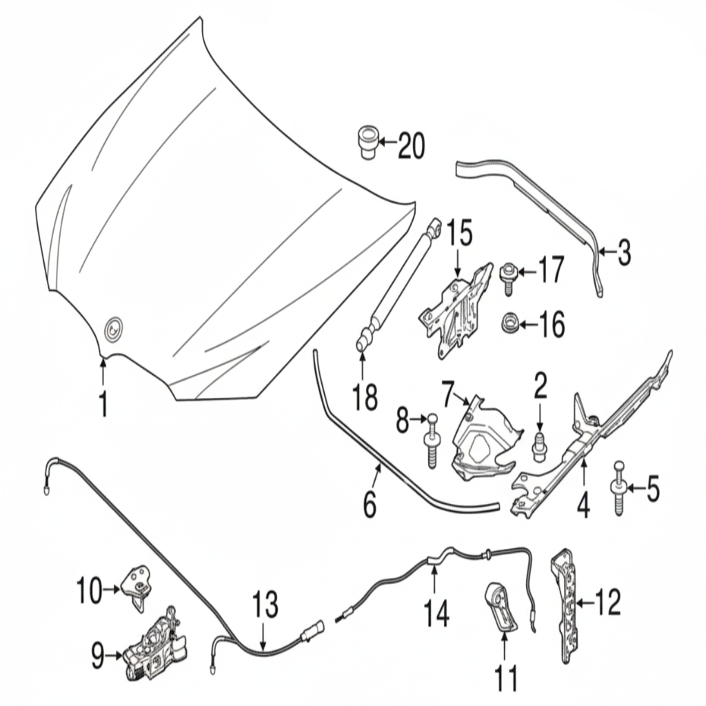 Rear Hood Release Cable 51237397501 Compatible With BMW For X3 G01