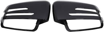 Side Mirror upper cover (Side Mirror cover) Glossy Black Left A2128100164 &  Right A2128100264 Compatible With Mercedes Benz C-CLASS W204  & E-CLASS W212 & W221 W117 W176 W246 W156TAG-SMC-101