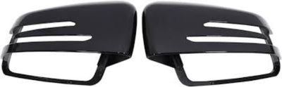 Side Mirror upper cover (Side Mirror cover) Glossy Black Left A2128100164 &  Right A2128100264 Compatible With Mercedes Benz C-CLASS W204  & E-CLASS W212 & W221 W117 W176 W246 W156TAG-SMC-101