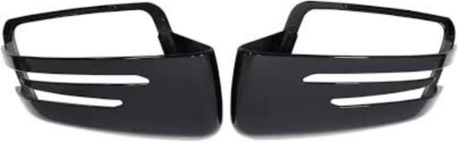 Side Mirror upper cover (Side Mirror cover) Glossy Black Left A2128100164 &  Right A2128100264 Compatible With Mercedes Benz C-CLASS W204  & E-CLASS W212 & W221 W117 W176 W246 W156TAG-SMC-101