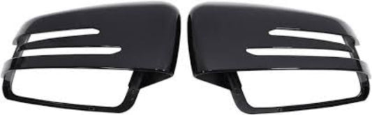 Side Mirror upper cover (Side Mirror cover) Glossy Black Left A2128100164 &  Right A2128100264 Compatible With Mercedes Benz C-CLASS W204  & E-CLASS W212 & W221 W117 W176 W246 W156TAG-SMC-101