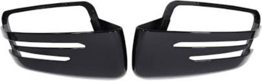 Side Mirror upper cover (Side Mirror cover) Glossy Black Left A2128100164 &  Right A2128100264 Compatible With Mercedes Benz C-CLASS W204  & E-CLASS W212 & W221 W117 W176 W246 W156TAG-SMC-101