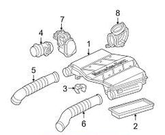 Intake Hose Pipe 1120943782 + 1120943682 Left & Right For Mercedes Benz W220 Tag-H-48