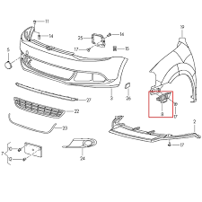 Front Bumper Bracket Left 5C6807183 Right 5C6807184 Compatible With Wolkswagen  For JETTA Tag No.290