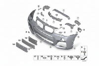 Front Bumper 51118064117 Compatible With BMW F25 (2014-17)