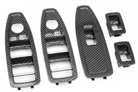 Carbon Fiber Front Armrest With Window Switch Cover Panel Set 51427289346 51427283835 51429208106 Compatible With BMW 3 Series F30
