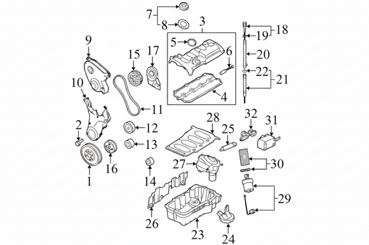 Oil Filter Housing Cap 06D115408A 06D115408B Compatible With AUDI & VW
