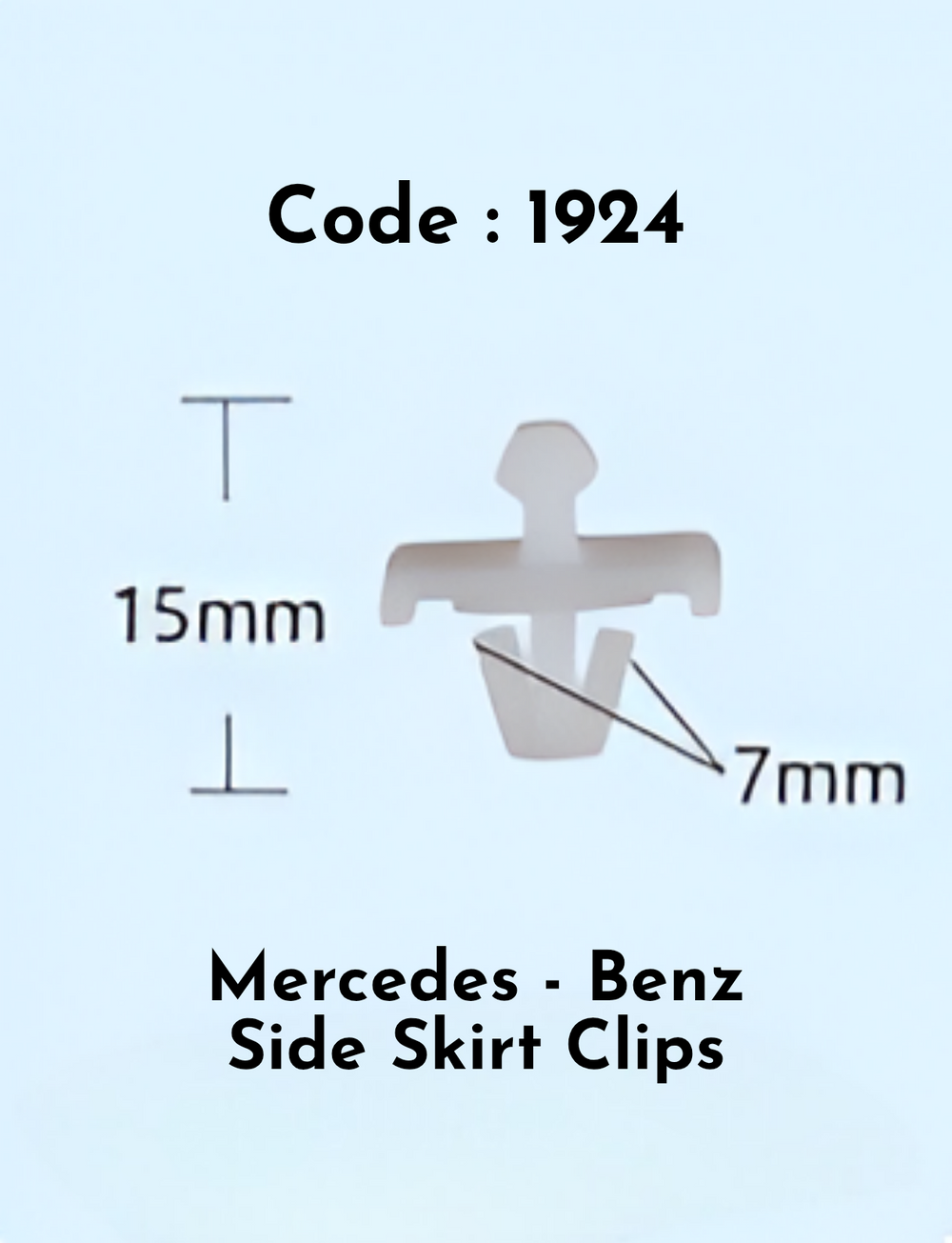 Side Skirt Cips  (Set of 10) Code:1924 Compatible With Mercedce Benz