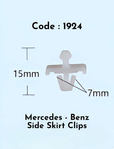 Side Skirt Cips  (Set of 10) Code:1924 Compatible With Mercedce Benz
