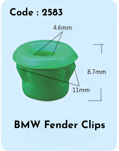 Fender Clips (Set of 10) Code:2583 Compatible With BMW