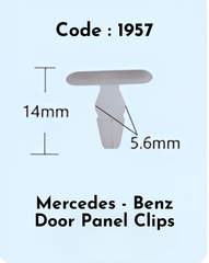 Door Panel Clips  (Set of 10) Compatible With Mercedce Benz