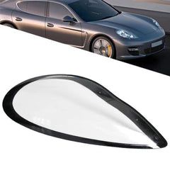 Front Headlight Cover, Car Headlight lens Lamp shell Transparent Lamp Shade headlamp cover compatible forPorschePanamera-201114 Black .
