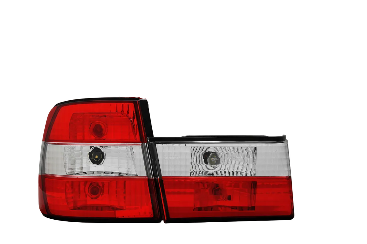 Tail Light Assembly Set (Crystal White) Left 63211384009 & Right 63211384010 & Dickey Light Left 63211384011 & Right 63211384012 Compatible With BMW 5 Series E34 (1995-98)