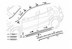 Side Skirt Chrome Left 1566980581 Right 1566980681 Compatible With Mercedes Benz  GLA CLASS W156 Tag No.229
