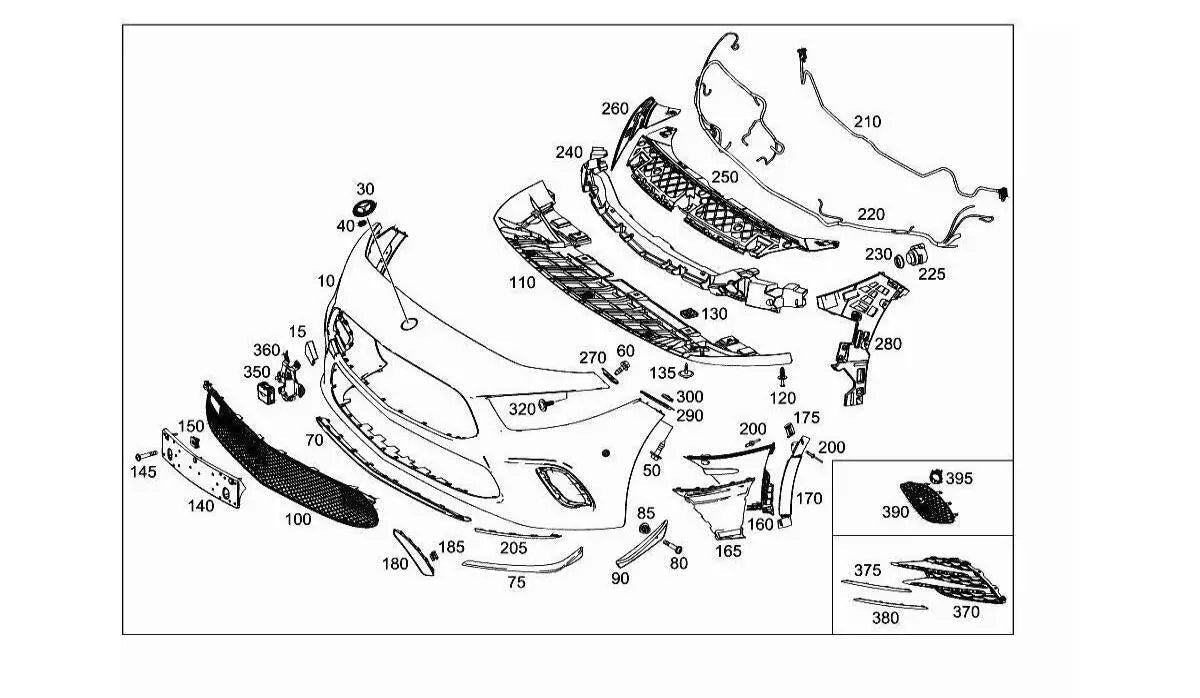 Front Bumper Bracket 1778851300 A1778851300 Compatible With Mercedes-Benz A-CLASS W177 (2018-2023) Tag No.741