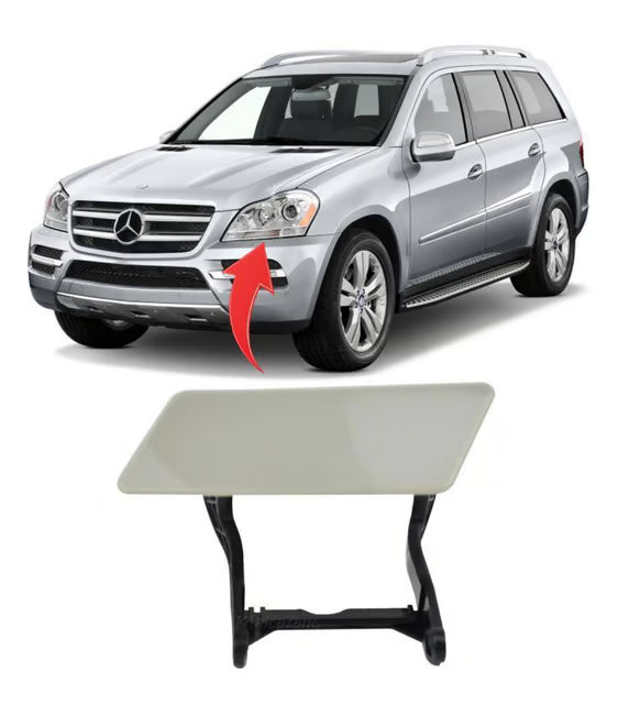 Headlight Washer Cap Set Left 1648850126 & Right 1648850226 Compatible With Mercedes Benz W164