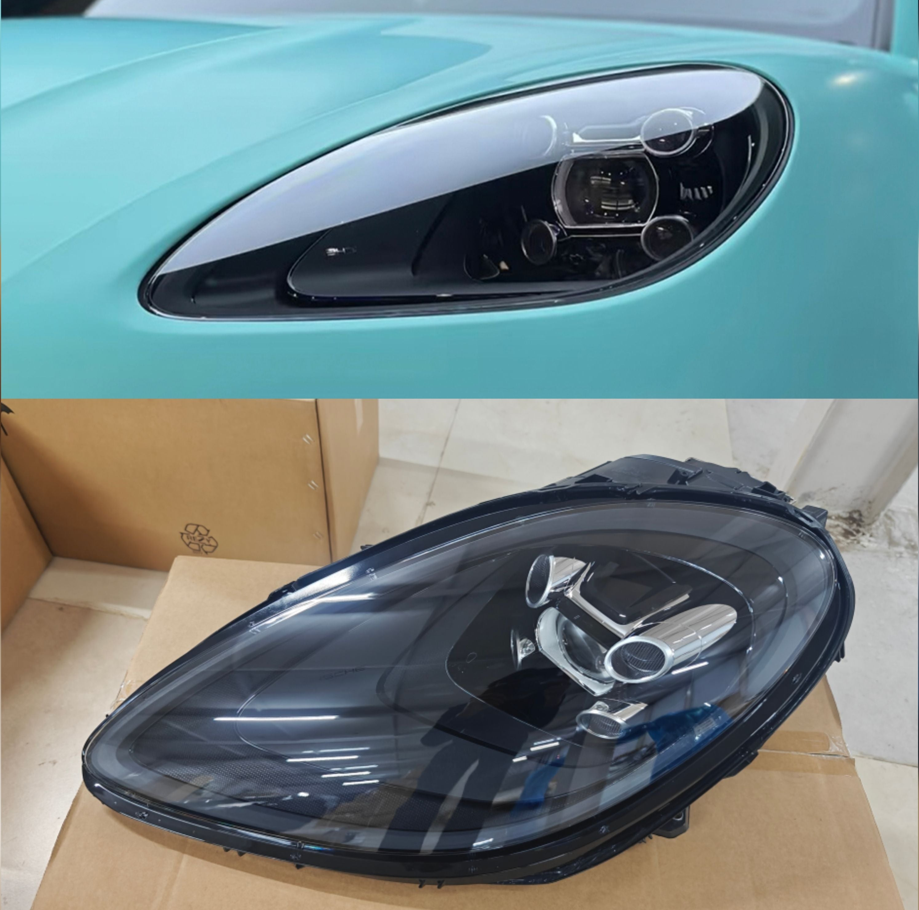 Complete Headlight Assembly Left 95B941009AL & Right 95B941010AL Compatible With Porsche Macan (2018-2020) Tag No.256