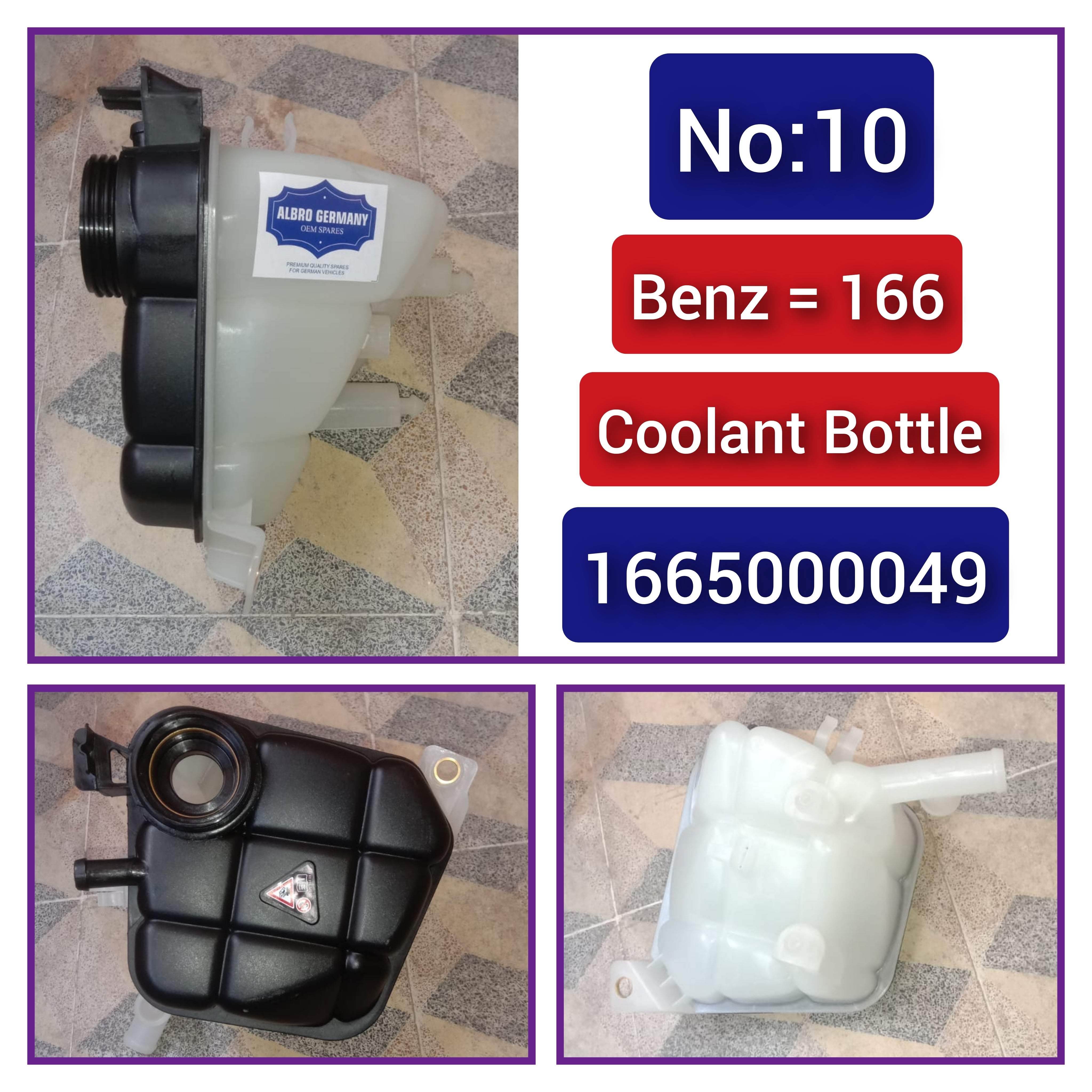 Coolant Bottle 1665000049 For MERCEDES-BENZ GLS-CLASS W166 Tag-B-10