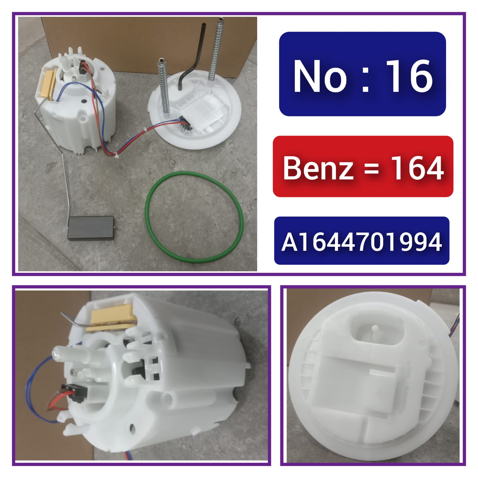 1644701994 Electric Fuel Pump Module Assembly For Mercedes Benz GL-CLASS W164 Tag-F-16