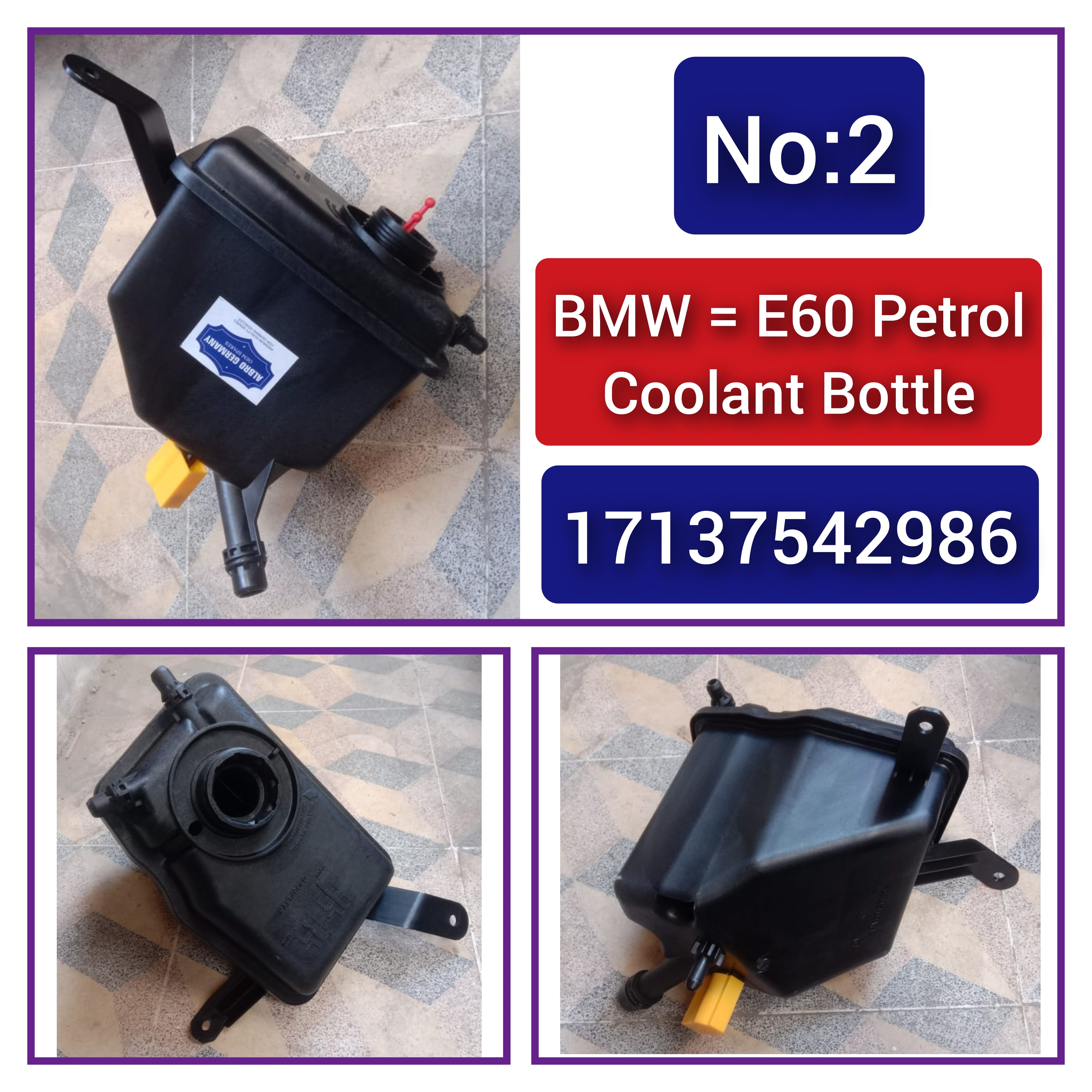 Coolant Bottle 17137542986 For BMW 5 Series E60 Tag-B-02